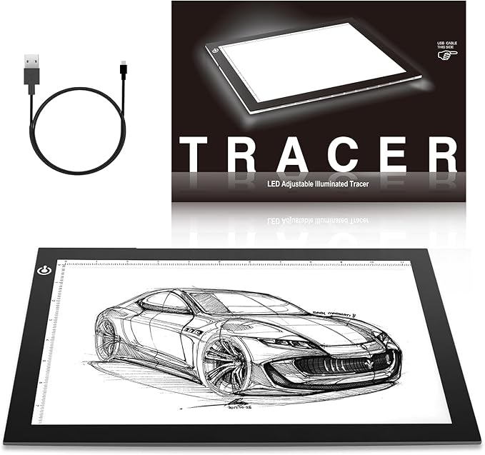 ME456 A4 LED Light Box 14" Light Pad USB Power Light Table for Tracing, | Tattoo Transferring, Drawing, Sketching, Animation, Stenciling, Diamond Art Painting, Home & Classroom Learning Activities