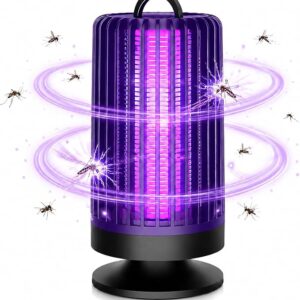 Bug Zapper, 3000V 360° UV Insect Pest Fly Killer for Indoor & Outdoor, Silent 22DB Portable Electric Fly Zapper, Mosquito Killer Lamp for Flying Insect, Fly Catcher for Home, Garden, Camping