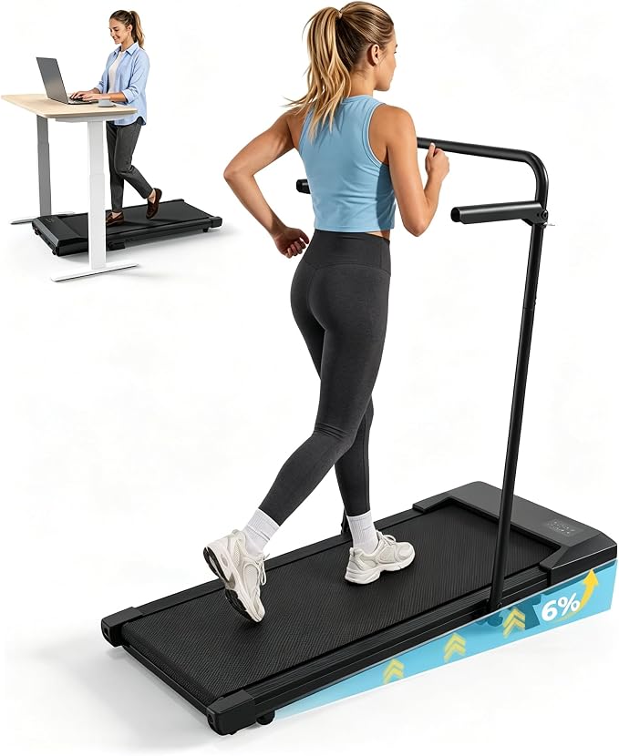 Superun Walking Pad Max 159 kg/136 kg, Treadmill for Home with Training Mode, Quiet Treadmill Desk with App and Virtual Running Tracks. Experience on Site