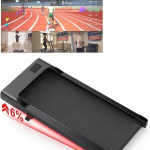 Superun Walking Pad Raceable 6% Incline 2.5HP Under Desk Treadmill 136KG Capacity 6/ 12KM/H Foldable Treadmill with HIIT & MIIT Programs APP Control Walking Machine UK Stock Fast Door to Door Delivery