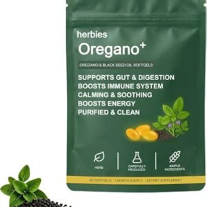 Herbies Oregano & Black Seed Capsules, for Men and Women
