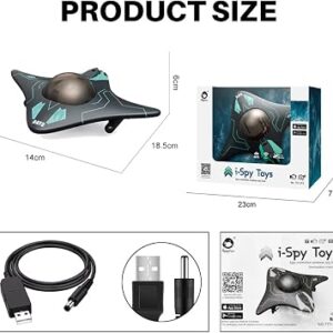 Remote Control Boat, RC Boat with HD Camera, High-Speed Spaceship Water Toy, LED Lights, APP Wireless Control, Adjustable Camera Angle