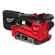 Cordless Belt Sander Compatible with Milwaukee M18 Battery, 0-13000RPM 360° Adjustable Brushless Belt Grinder with 20 Sanding Belt for Wood Metal Plastic (Red for Milwaukee)