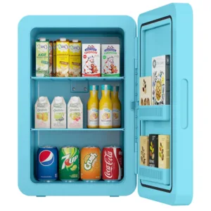 Mini Fridge 22L/30 Cans, Cooler & Warmer for Bedroom, AC & 12V DC [Energy Class E]